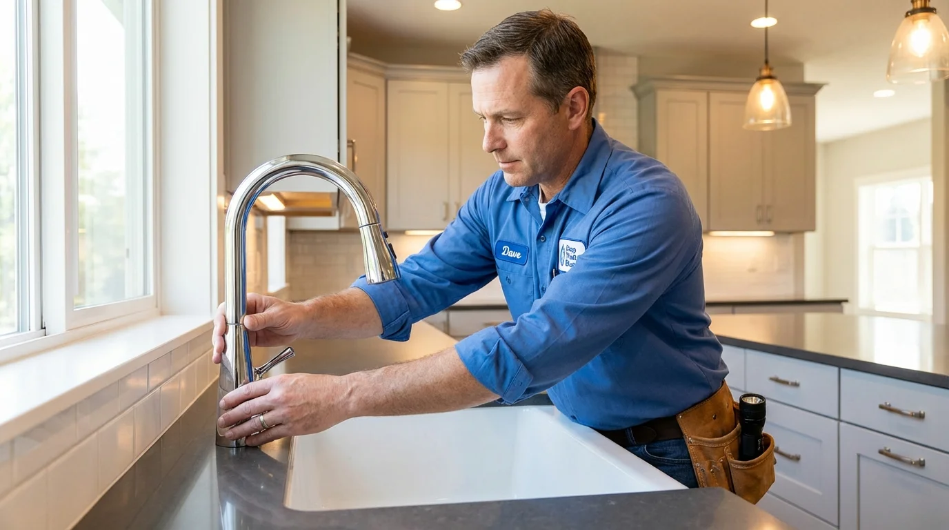 Kitchen faucet installation by Johns Plumbing LLC in Wildwood